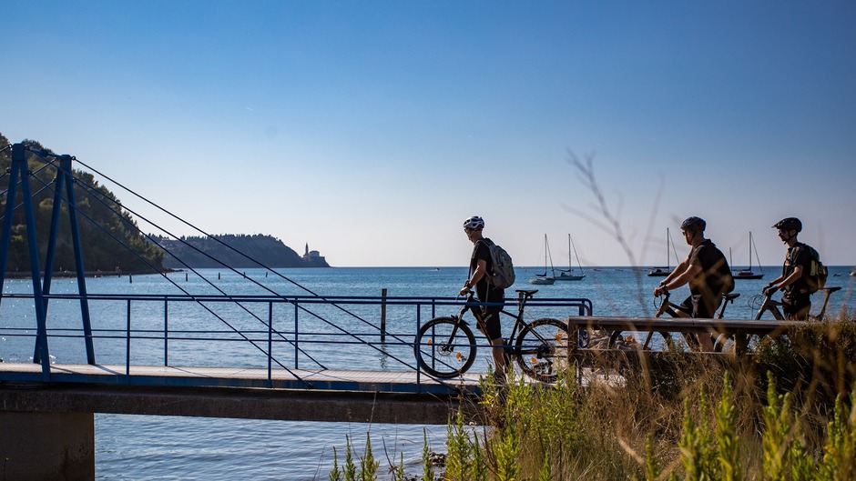 Biking in Slovenia Strunjan